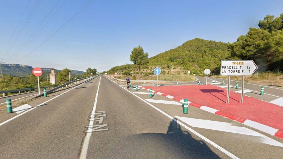 Fotografía que ilustra la noticia: El Ministeri licita per 2,2 milions la rehabilitació de l'N-420 al Priorat i el Baix Camp